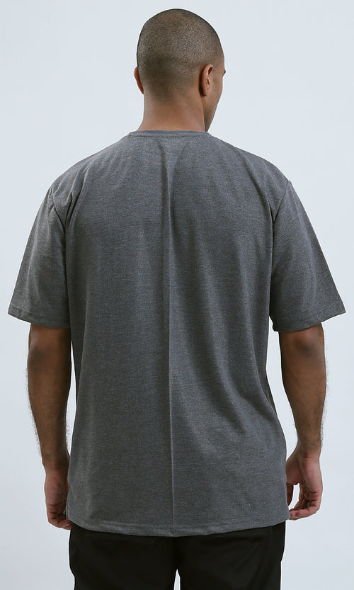 O191660 - Heather Dark Grey Round Neck Summer Tee