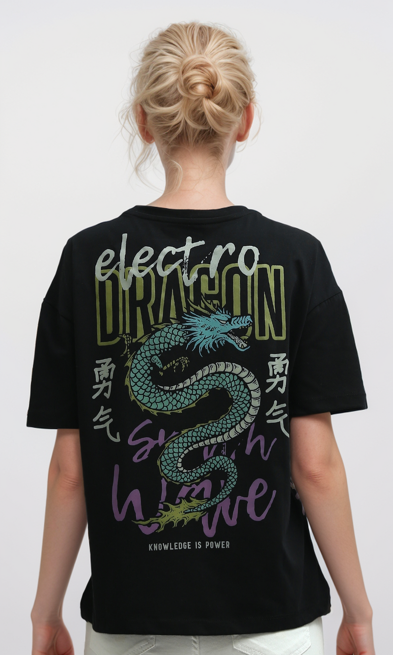 O191665 Printed "Knowledge Is Power" Cotton Short Sleeves Tee