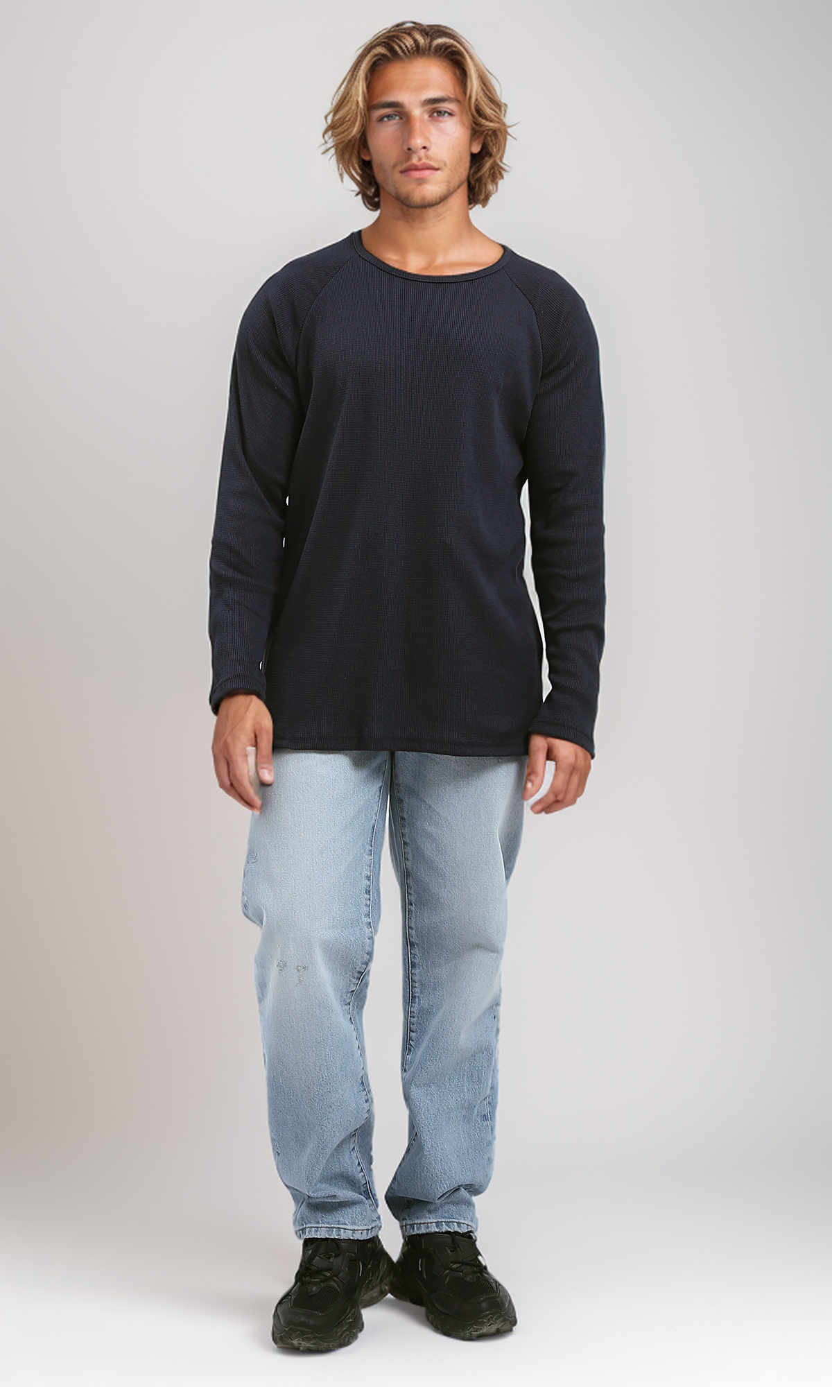 O192000 Slip On Relaxed Fit Navy Blue Tee