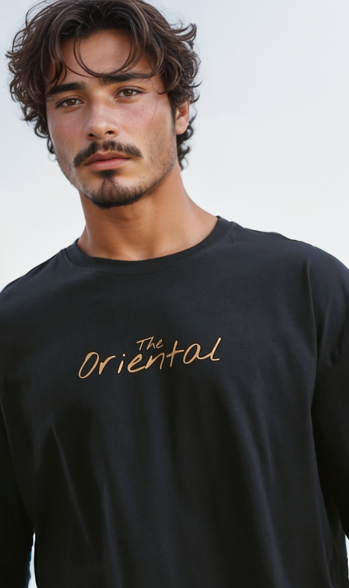 O192159 Round Neck Black Casual Summer Tee