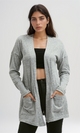 O192308 Heather Grey Slip On Summer Cardigan