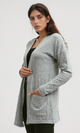O192308 Heather Grey Slip On Summer Cardigan