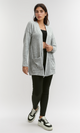 O192308 Heather Grey Slip On Summer Cardigan