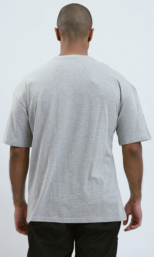 O192447 - Heather Light Grey Round Neck Summer Tee