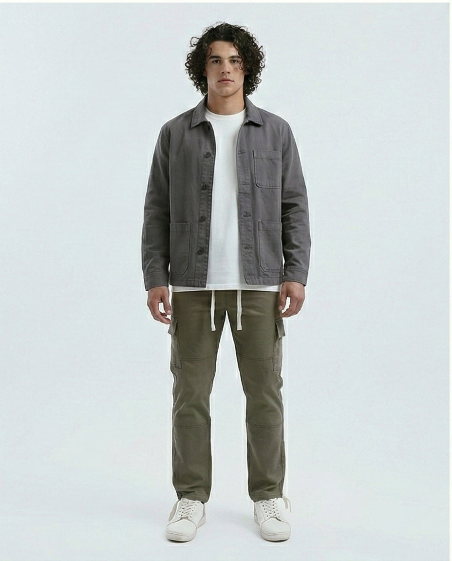 Olive Green Utility Cargo Drawstring Trousers - O192462