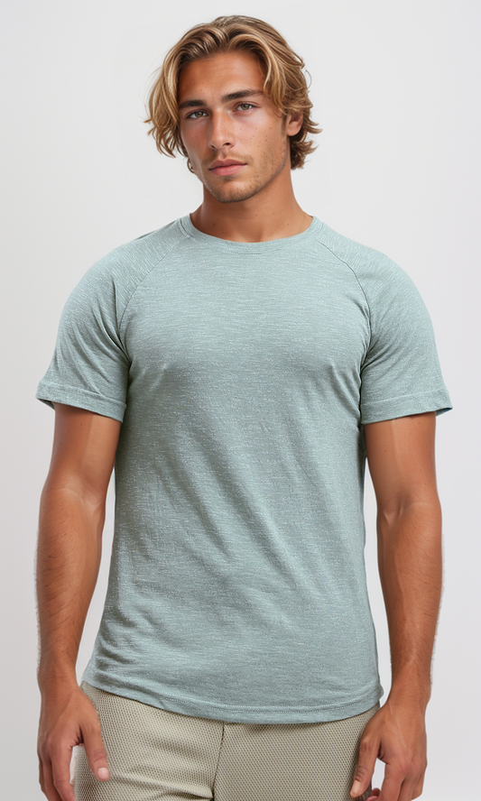 O192552 Heather Mint Short Sleeves Basic Tee