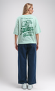 O192700 Mintgreen Elbow Sleeves Relaxed Fit Summer Tee