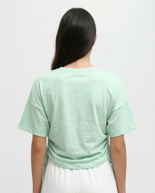 Ravin Women’s Malibu Ruched Graphic Tee – Mint - o192702