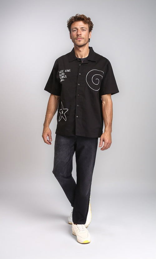 O192752 - Solid Regular Fit Casual Jeans - Black