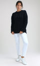 O192850 - Slip On Knitted Crew Neck Pullover - Black