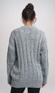 O192852 - Curl Stitch Loose Pullover - Dark Grey