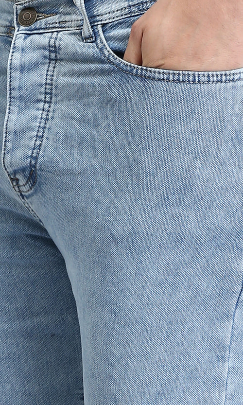 O192888 - Regular Fit Casual Jeans - Light Blue