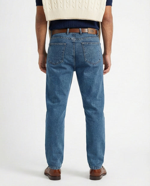 O192889 Solid Standard Jeans Blue Casual Jeans