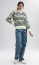 O193357 - Fully Fashioned Turtle Neck Pullover Sweater - Off-White