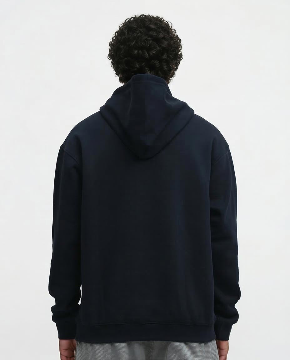 Ravin Paris Varsity Logo Heavyweight Hoodie- Navy - O193403