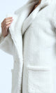 O194914 - Regular Fit Faux Fur Coat - Off-White