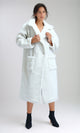 O194914 - Regular Fit Faux Fur Coat - Off-White
