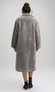 O194915 - Regular Fit Faux Fur Coat - Coffee
