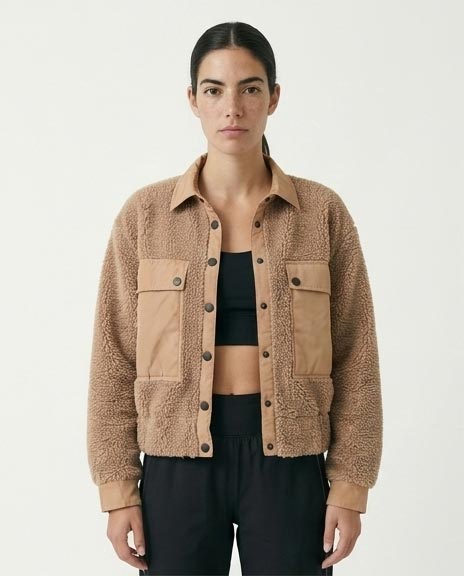 Ravin Sherpa Utility Jacket with Contrast Nylon Detail - O194917