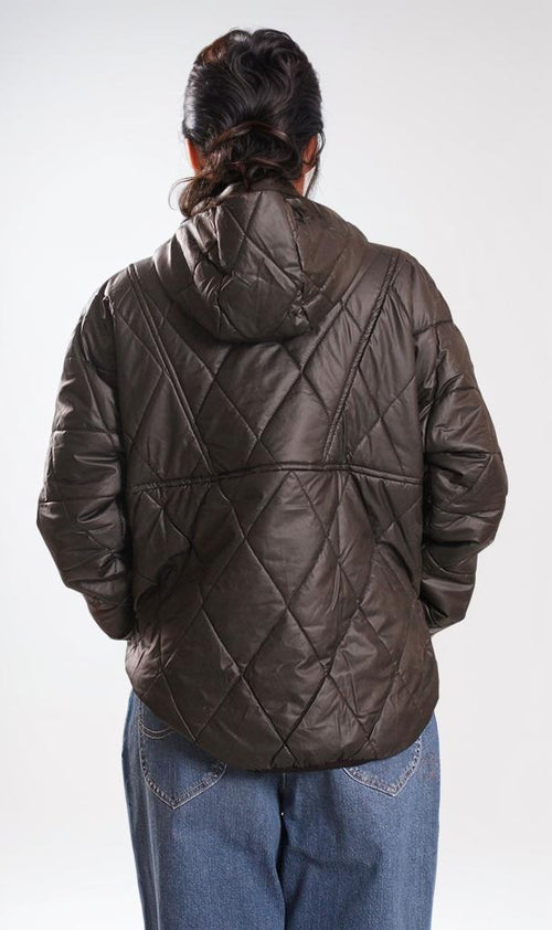 o194922-QUILTED PUFFER JACKET - BLACK