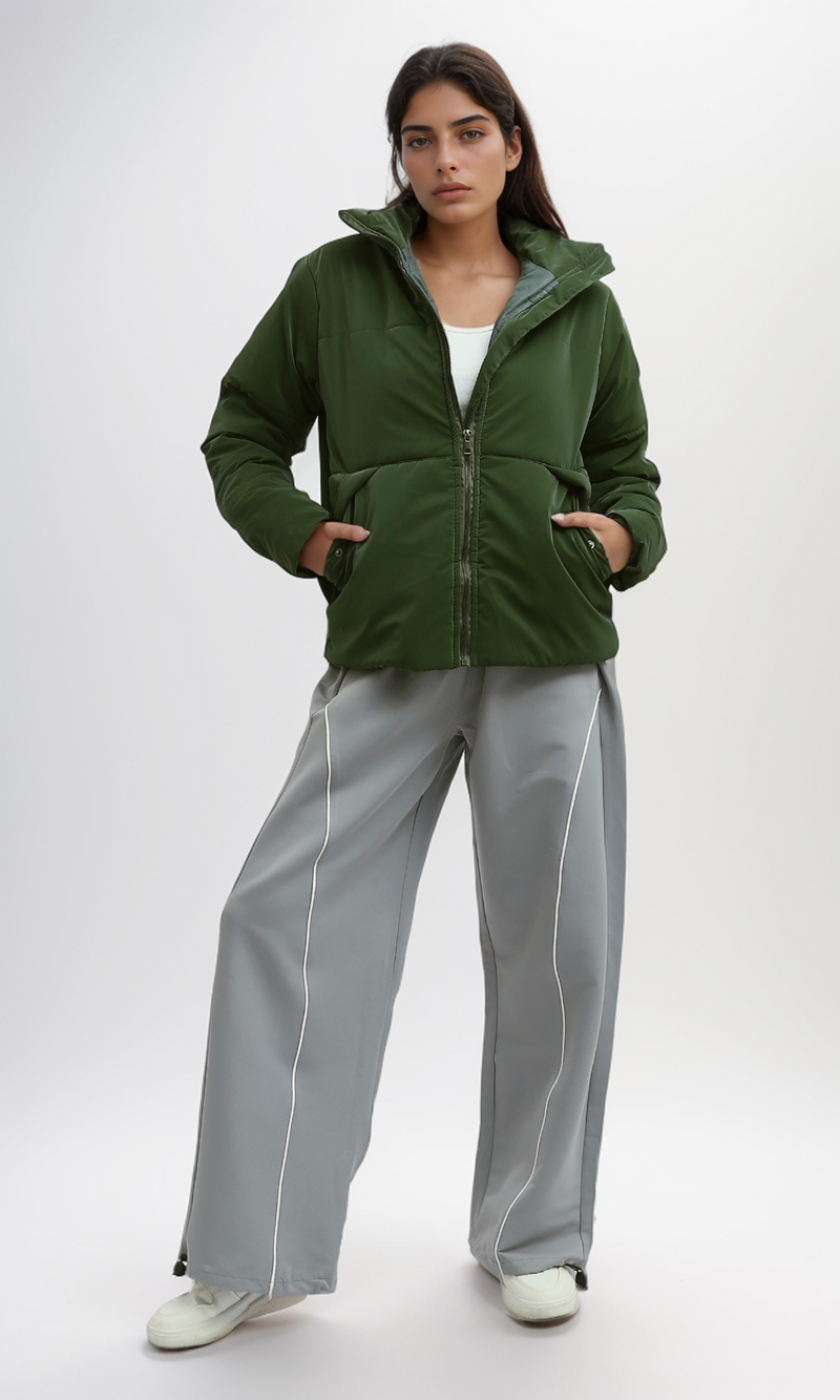 جاكيت بومبر شتوي بأكمام طويلة للنساء