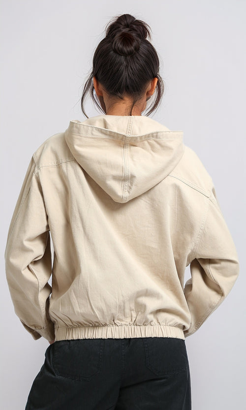 O194947 - Regular Fit Gabardine Jacket - Beige