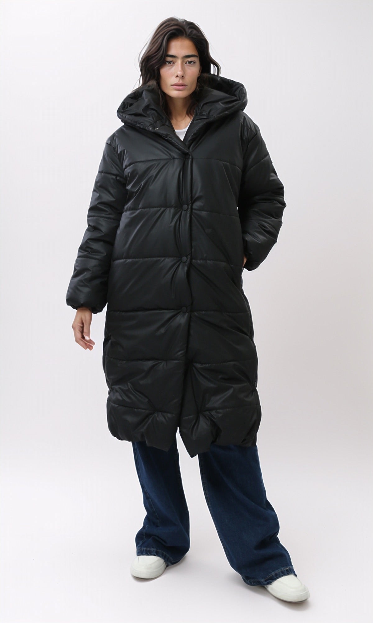 Women's Midnight Longline Quilted Puffer Coat - O194959