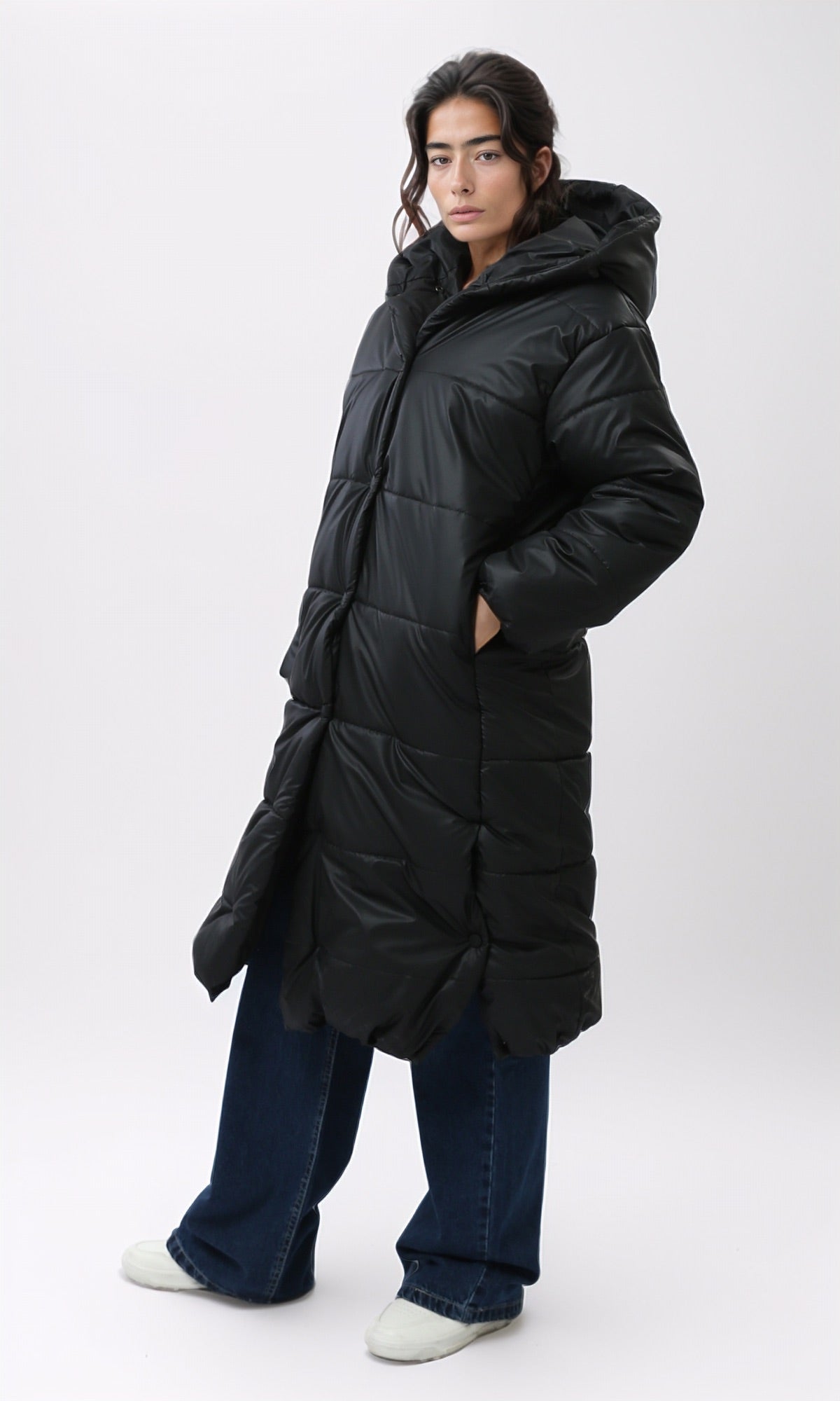 Women's Midnight Longline Quilted Puffer Coat - O194959