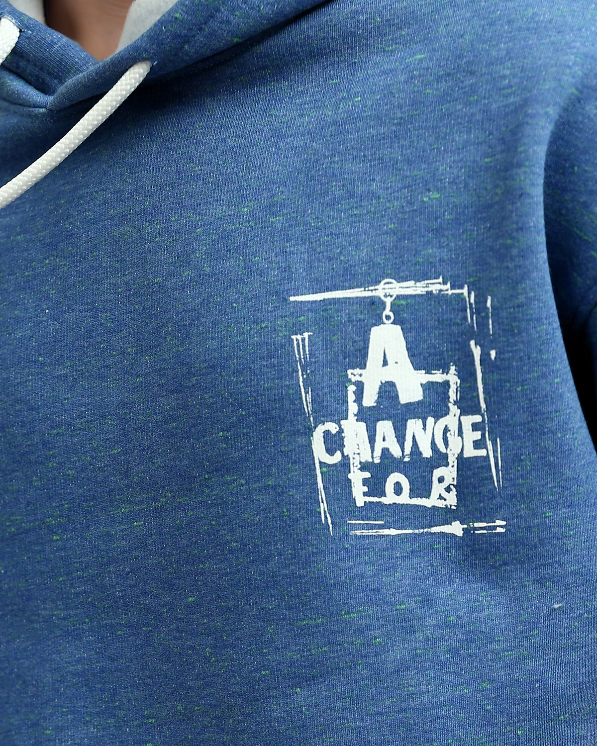Ravin Men’s Mélange Hoodie – "A Change For" Graphic - o197301