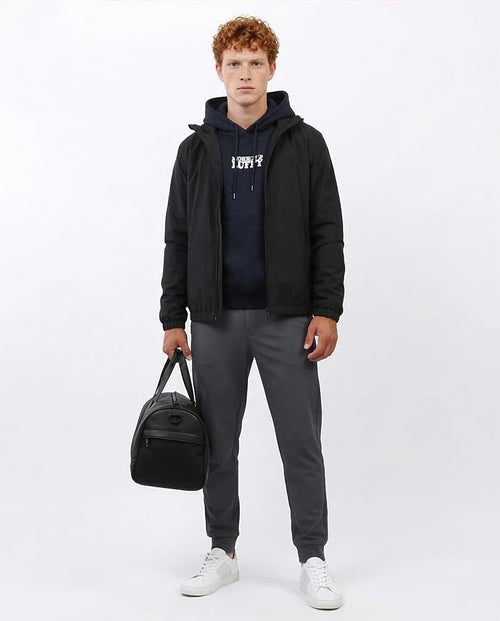 Ravin x One Piece: Men's Speckled Navy Luffy Graphic Hoodie - O197314