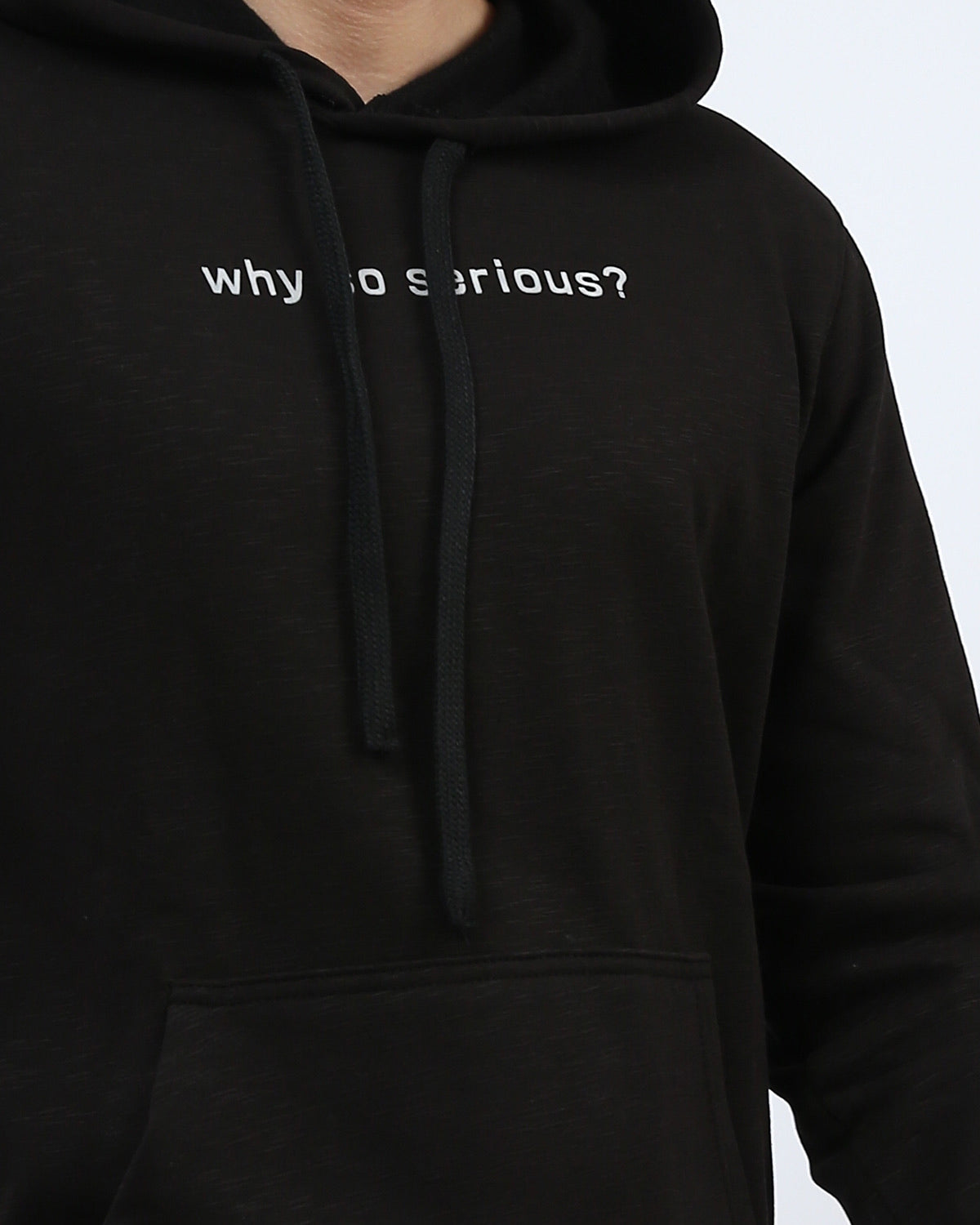 Ravin Men's "Why So Serious?" Graphic Hoodie – Black - O197331
