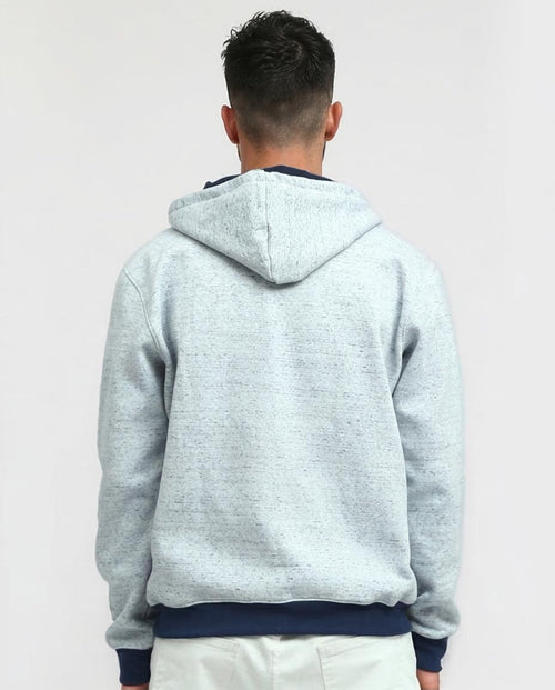 Ravin Contrast-Trim Marl Zip-Up Hoodie – Light Blue - o197336