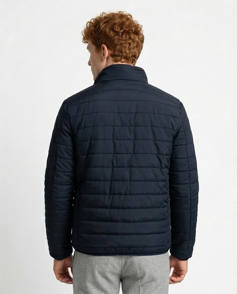 Ravin Men's Reversible Quilted Puffer Jacket - Navy - O197507