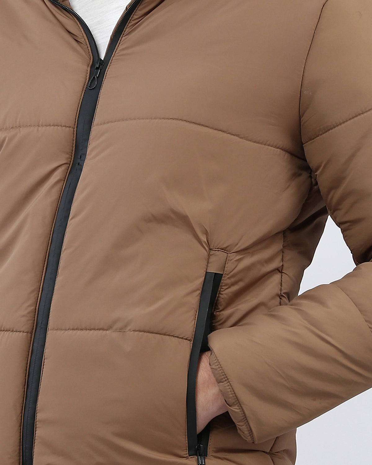 Ravin Men's Slim-Fit Quilted Puffer Jacket – Camel - o197518