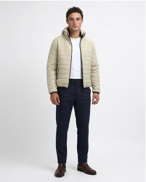 Ravin Men’s Lightweight Hooded Puffer Jacket – Sand Beige - o197522