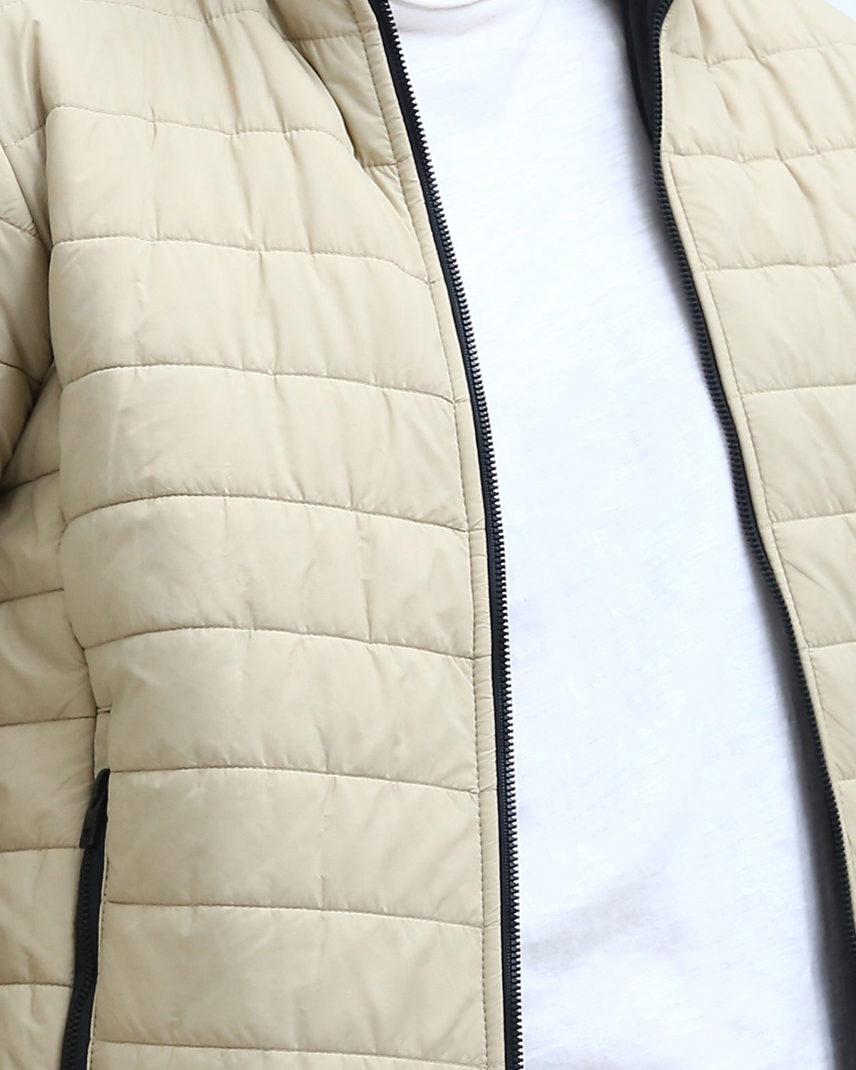 Ravin Men’s Lightweight Hooded Puffer Jacket – Sand Beige - o197522