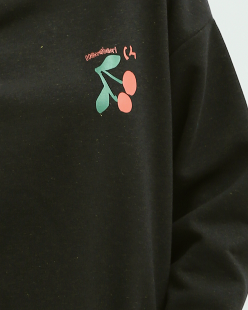 Ravin Heartbeat Rhythm Graphic Oversized Hoodie – Black - o197590