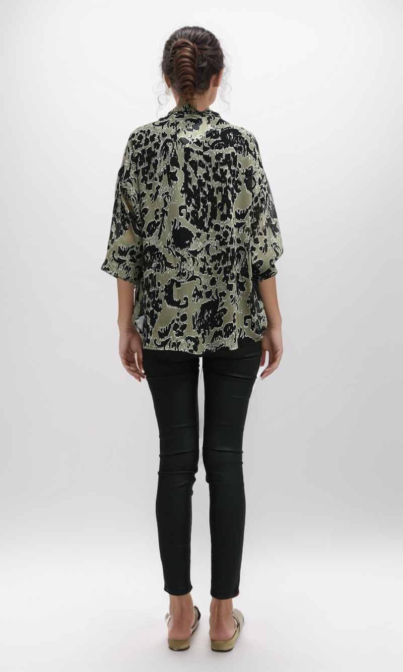 O197602 Multicolors Long Sleeves Evening Shirt