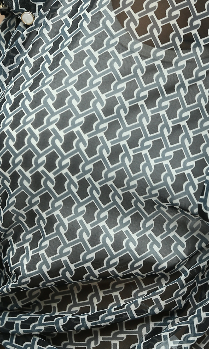 O197604 Chiffon Shirt Casual Feminie Long Sleeves