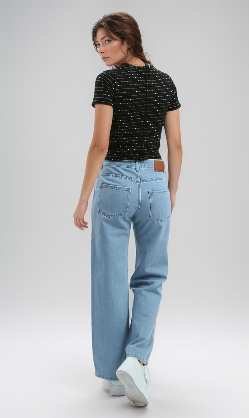 توب قصير أنثوي منقوش