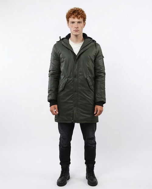 Ravin Men's Insulated Longline Hooded Parka – Olive -o197944