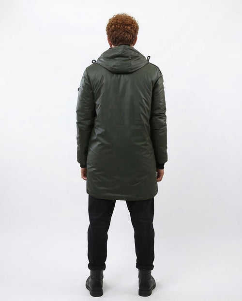 Ravin Men's Insulated Longline Hooded Parka – Olive -o197944