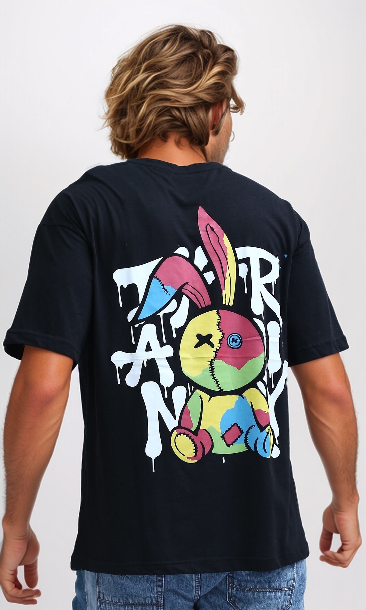 O198032 - Slip On Printed ''Gangstar'' Cotton Tee - Black
