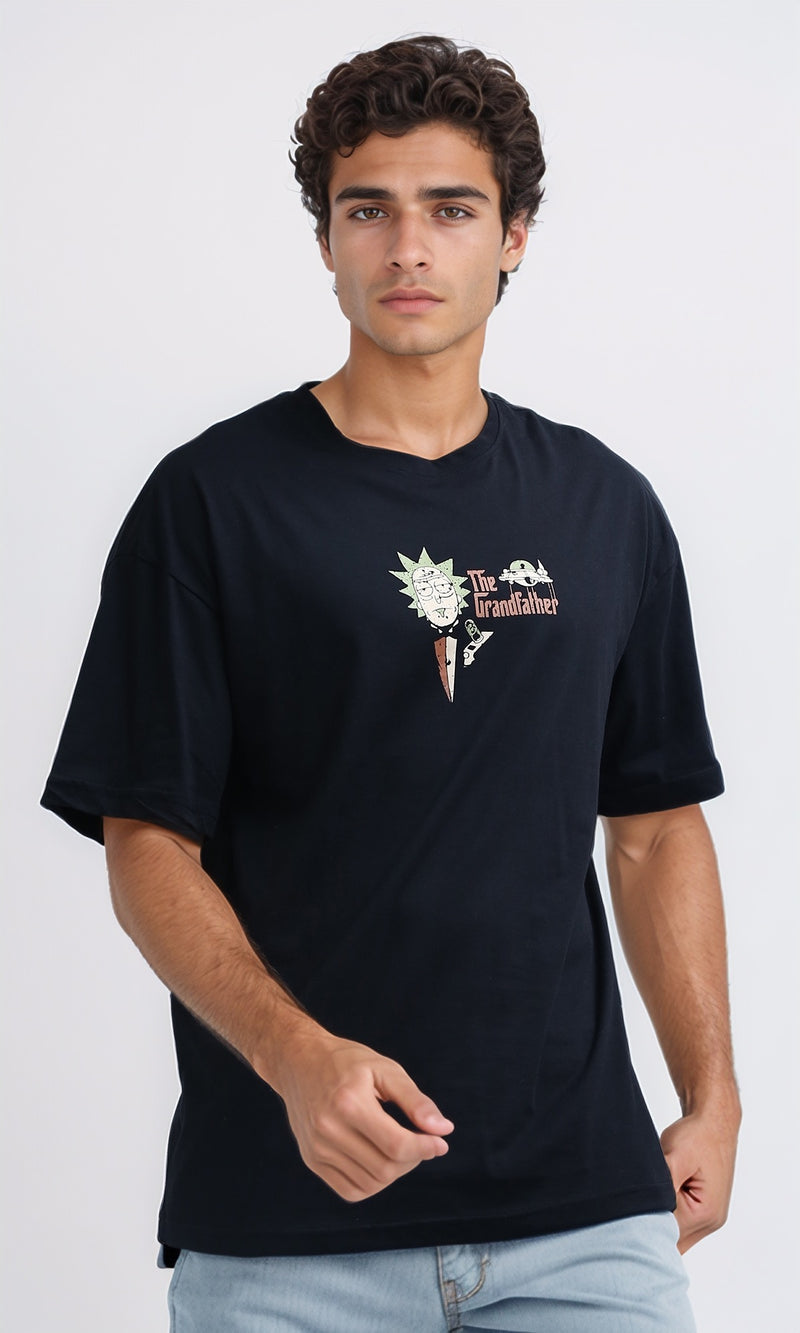 O198033 - Summer Elbow Sleeves Black Cotton Tee