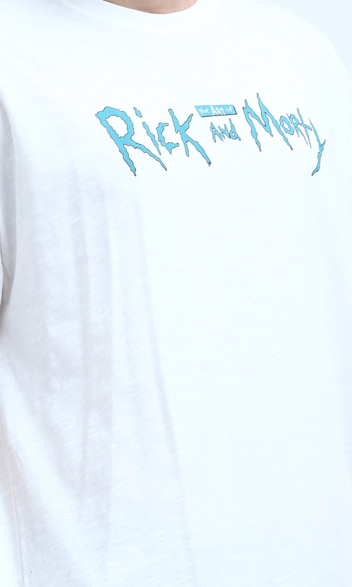 White Rick and Morty Graphic Oversized T-Shirt - O198034
