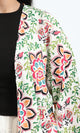 O198125 - Patterned Slip On Colorful Cardigan - Multicolor