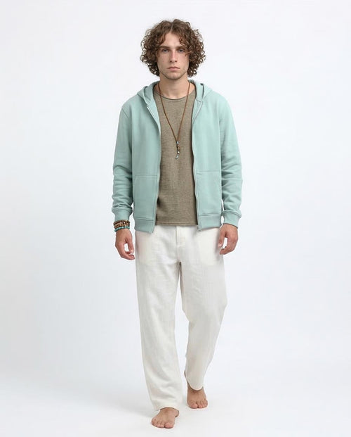 Ravin | Men's Essential Zip-Up Hoodie – Mint Green - o198235