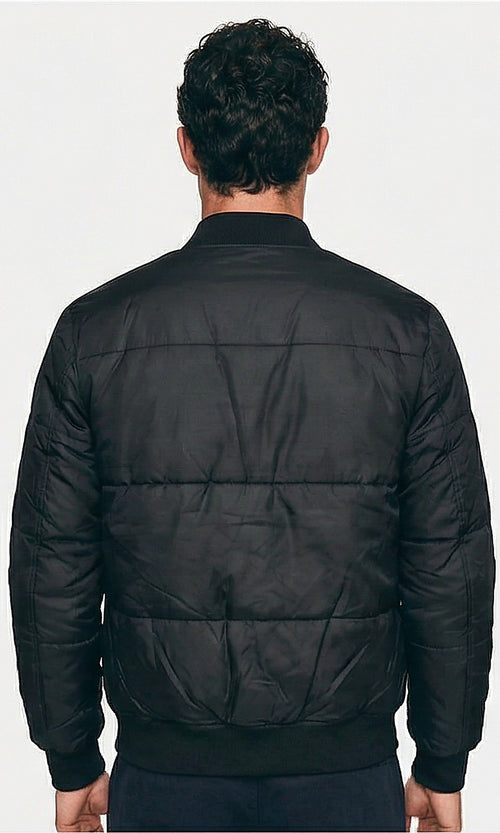 Khaki Regular Fit Waterproof Bomber Jacket - O198257