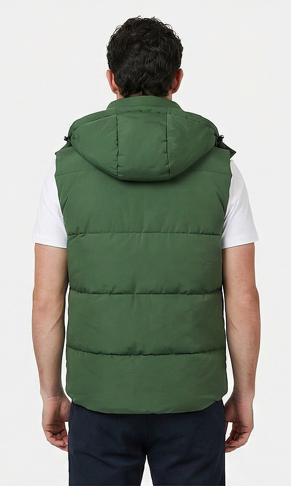 Forest Green Hooded Puffer Vest - O198262
