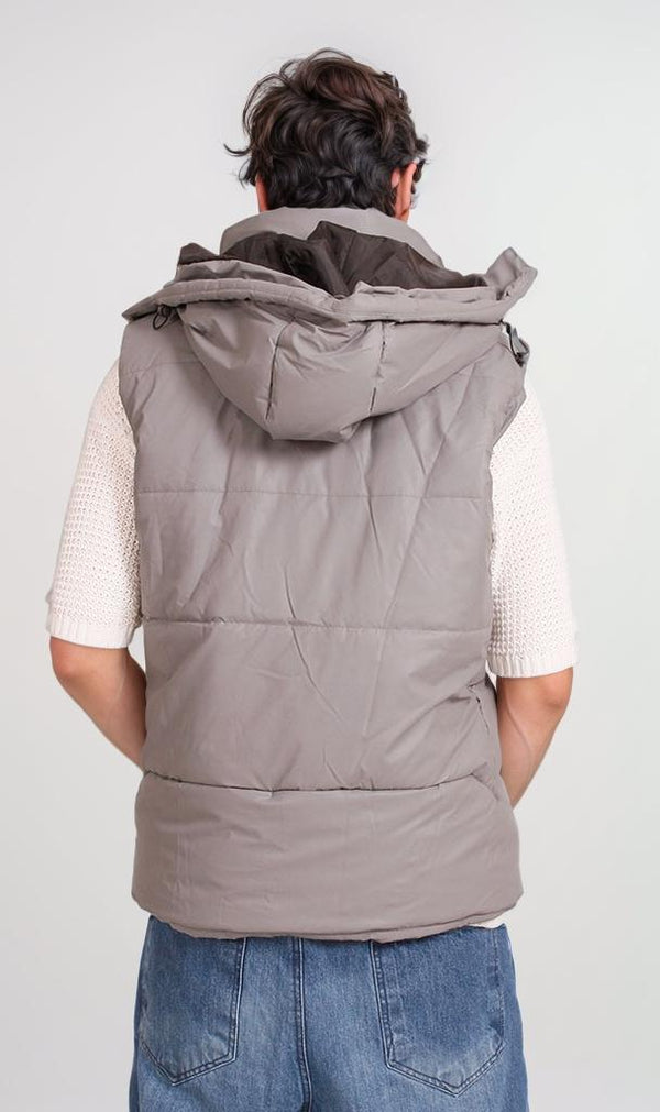 O198263 - Water Proof Puffer Vest - Grey